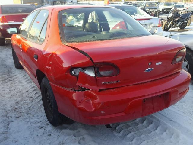 1G1JC524127254554 - 2002 CHEVROLET CAVALIER B RED photo 3