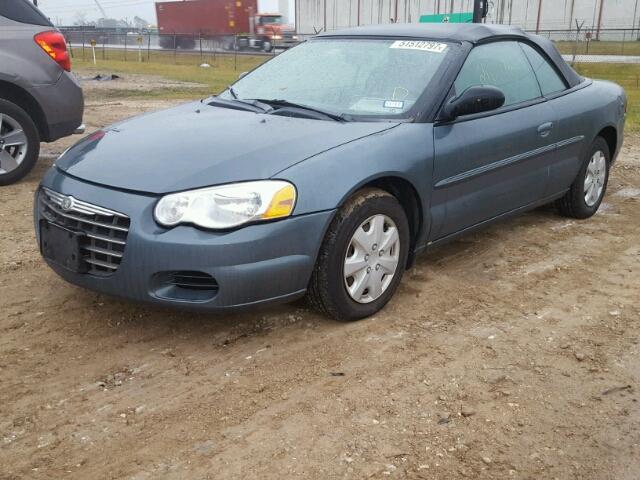 1C3EL45X75N575351 - 2005 CHRYSLER SEBRING GREEN photo 2