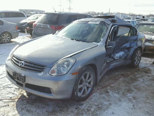 JNKCV51F76M615997 - 2006 INFINITI G35 GRAY photo 2