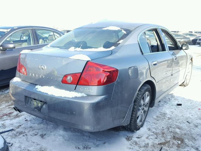 JNKCV51F76M615997 - 2006 INFINITI G35 GRAY photo 4