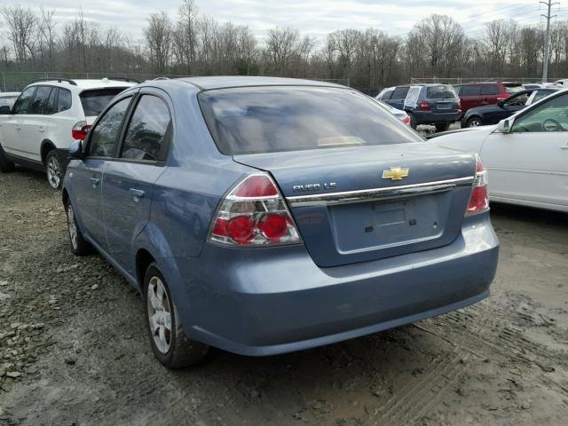 KL1TD56667B100247 - 2007 CHEVROLET AVEO BASE BLUE photo 3