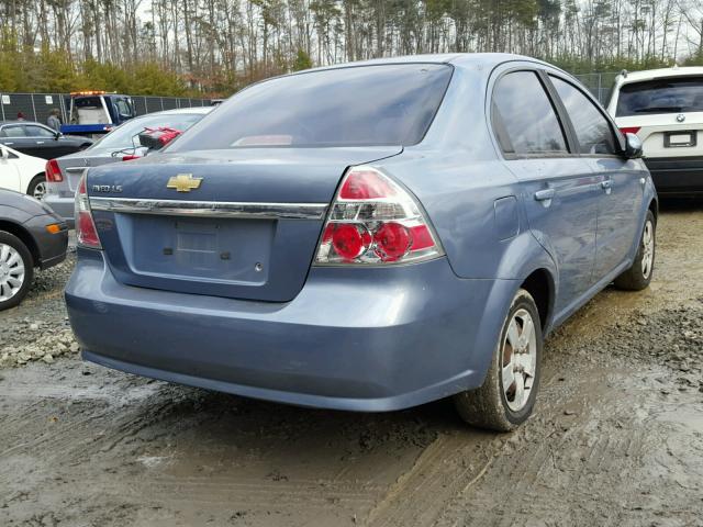 KL1TD56667B100247 - 2007 CHEVROLET AVEO BASE BLUE photo 4