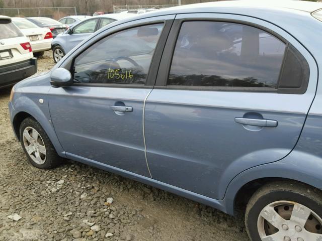 KL1TD56667B100247 - 2007 CHEVROLET AVEO BASE BLUE photo 9