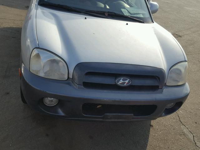 KM8SC13E95U001298 - 2005 HYUNDAI SANTA FE G SILVER photo 9