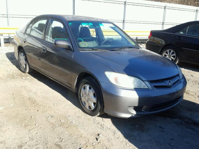 2HGES16524H518185 - 2004 HONDA CIVIC LX SILVER photo 1