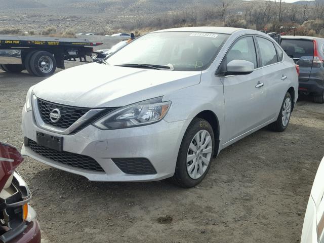 3N1AB7AP2GY299058 - 2016 NISSAN SENTRA S SILVER photo 2