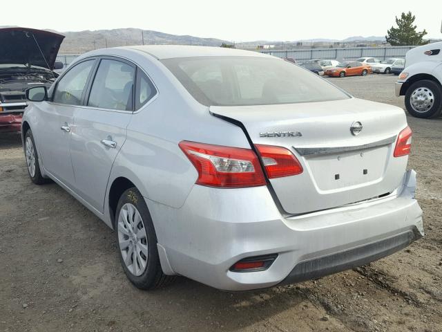 3N1AB7AP2GY299058 - 2016 NISSAN SENTRA S SILVER photo 3