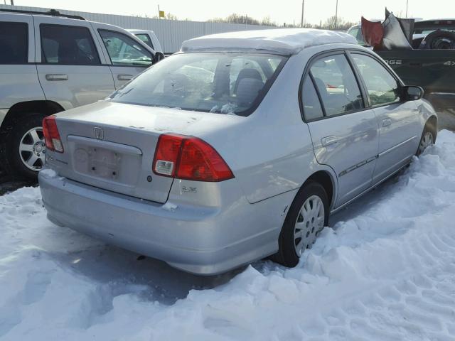 JHMES16505S002494 - 2005 HONDA CIVIC LX SILVER photo 4