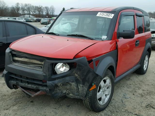 5J6YH28655L019496 - 2005 HONDA ELEMENT EX RED photo 2