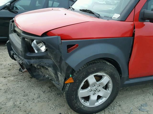 5J6YH28655L019496 - 2005 HONDA ELEMENT EX RED photo 9