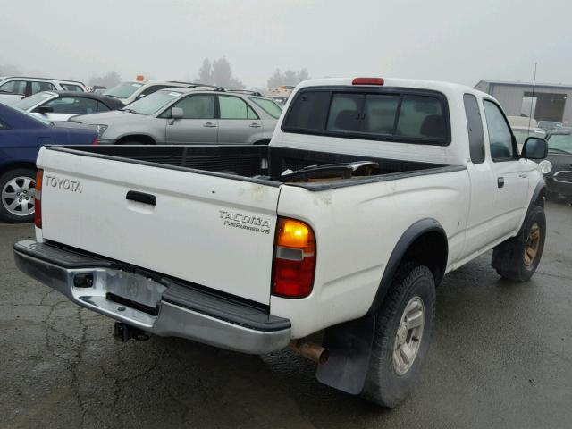 4TASN92N2YZ616616 - 2000 TOYOTA TACOMA XTR WHITE photo 4