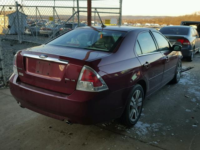 3FAHP08147R274149 - 2007 FORD FUSION SEL BURGUNDY photo 4