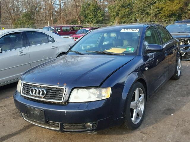 WAULC68E24A167321 - 2004 AUDI A4 1.8T QU BLUE photo 2