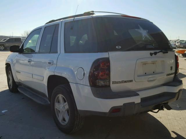 1GNDS13S522128750 - 2002 CHEVROLET TRAILBLAZE WHITE photo 3