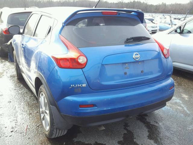 JN8AF5MR5CT115127 - 2012 NISSAN JUKE S BLUE photo 3