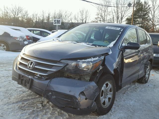 2HKRM4H33EH609059 - 2014 HONDA CR-V LX GRAY photo 2