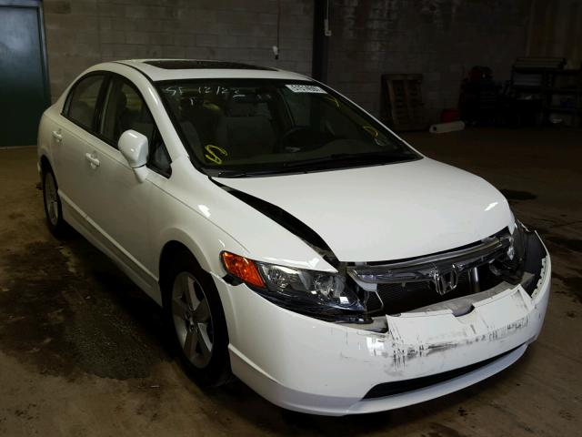 2HGFA16818H310242 - 2008 HONDA CIVIC EX WHITE photo 1