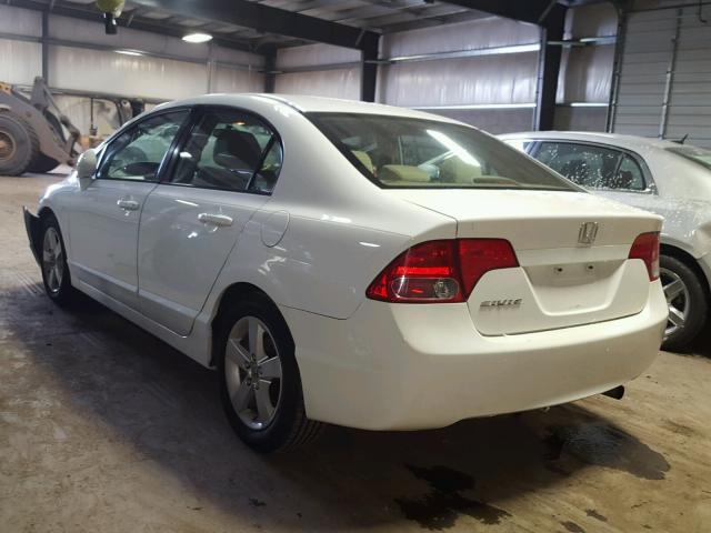 2HGFA16818H310242 - 2008 HONDA CIVIC EX WHITE photo 3