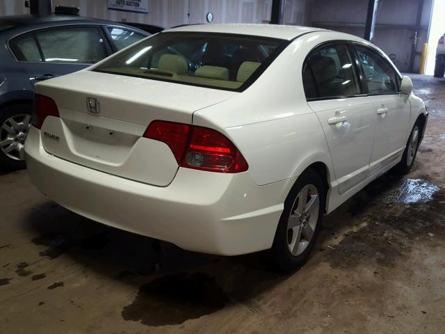 2HGFA16818H310242 - 2008 HONDA CIVIC EX WHITE photo 4