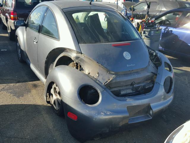 3VWDD21C23M438821 - 2003 VOLKSWAGEN NEW BEETLE GRAY photo 3