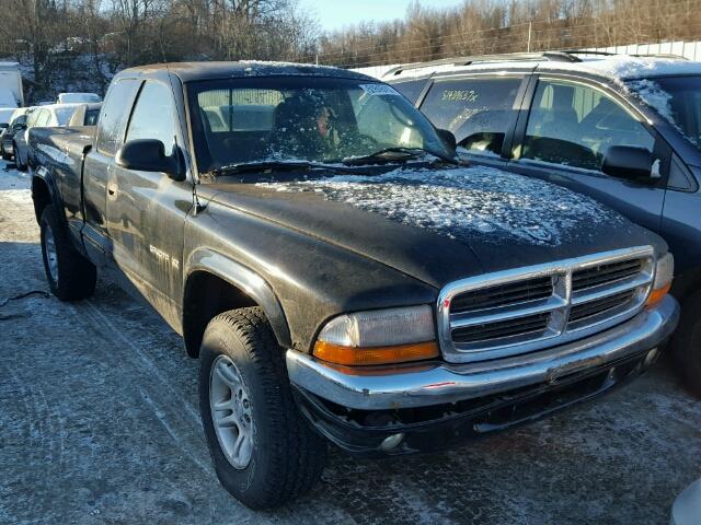 1B7GG22N71S122147 - 2001 DODGE DAKOTA BLACK photo 1