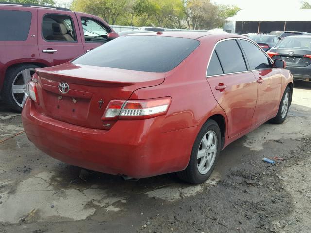 4T1BF3EK6AU035358 - 2010 TOYOTA CAMRY BASE RED photo 4