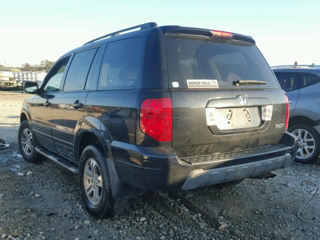 2HKYF18613H554851 - 2003 HONDA PILOT EXL BLACK photo 3