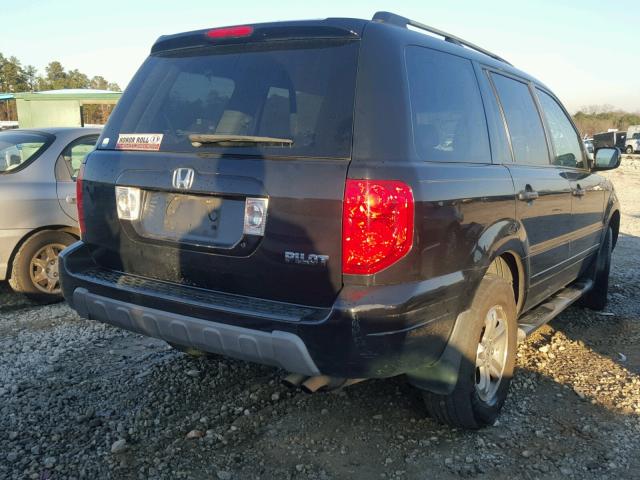 2HKYF18613H554851 - 2003 HONDA PILOT EXL BLACK photo 4