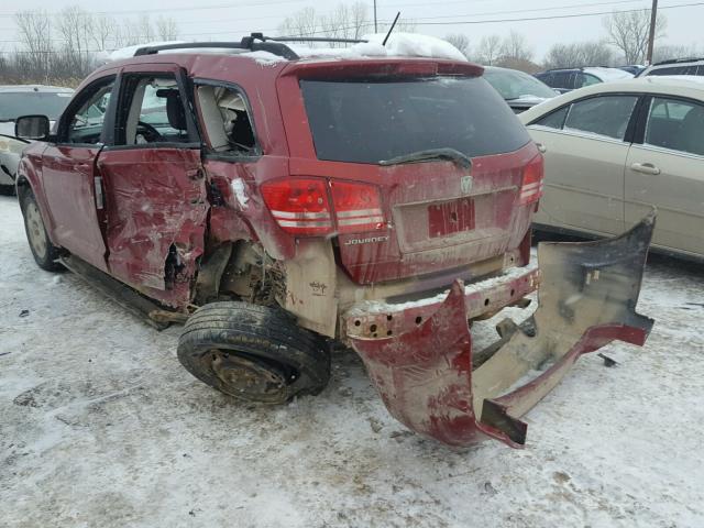 3D4GG47B59T150388 - 2009 DODGE JOURNEY SE RED photo 3