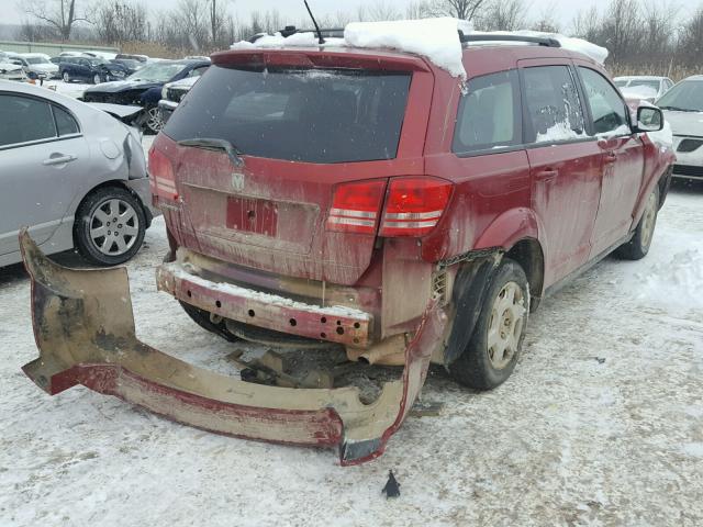 3D4GG47B59T150388 - 2009 DODGE JOURNEY SE RED photo 4