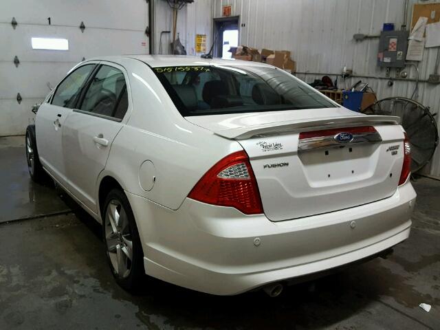 3FAHP0DC2BR250626 - 2011 FORD FUSION SPO WHITE photo 3