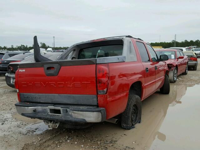 3GNEC12T94G147078 - 2004 CHEVROLET AVALANCHE RED photo 4