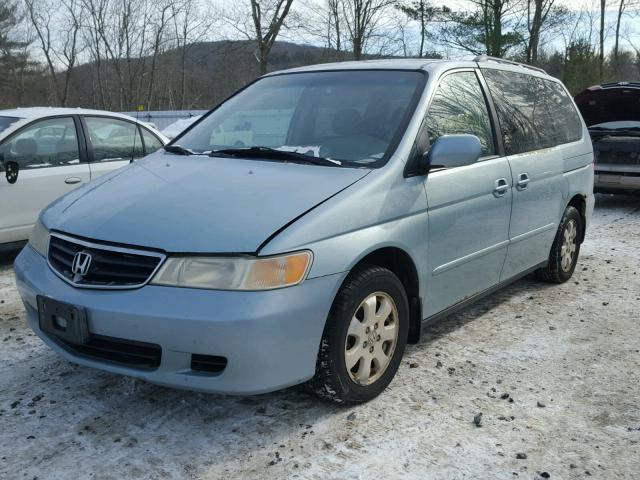 5FNRL189X3B103410 - 2003 HONDA ODYSSEY EX BLUE photo 2
