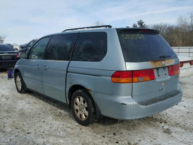 5FNRL189X3B103410 - 2003 HONDA ODYSSEY EX BLUE photo 3