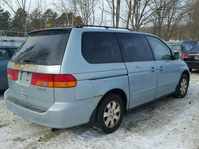 5FNRL189X3B103410 - 2003 HONDA ODYSSEY EX BLUE photo 4