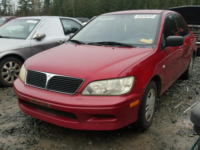 JA3AJ26E83U071460 - 2003 MITSUBISHI LANCER ES RED photo 2