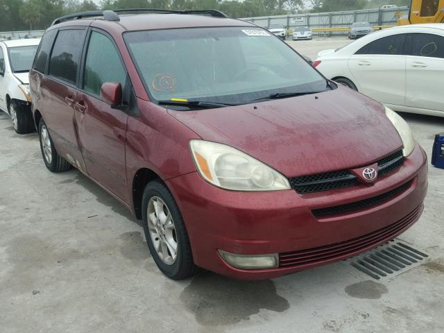 5TDZA22C64S023700 - 2004 TOYOTA SIENNA XLE BURGUNDY photo 1