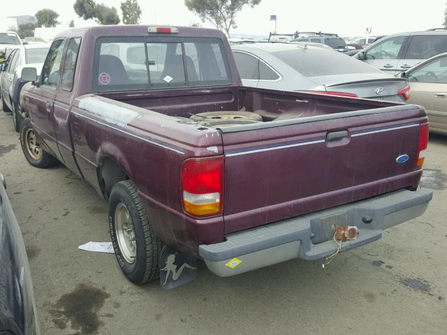 1FTCR14X5PPB49974 - 1993 FORD RANGER SUP MAROON photo 3