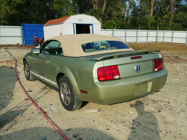 1ZVFT84N855234951 - 2005 FORD MUSTANG GREEN photo 3