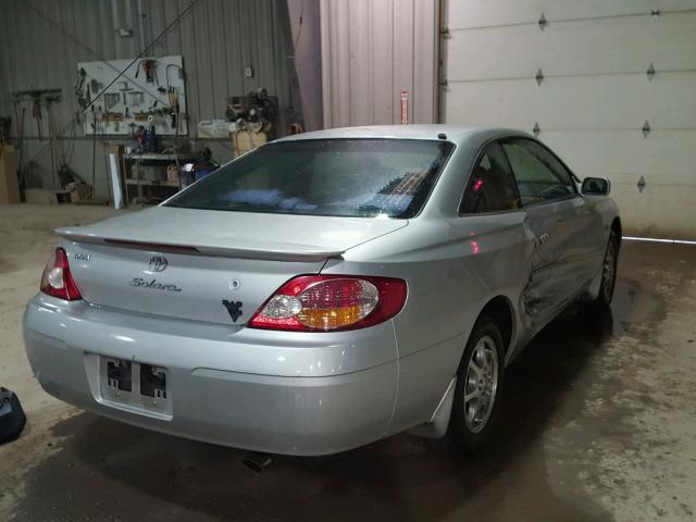 2T1CE22P83C023072 - 2003 TOYOTA CAMRY SOLA SILVER photo 4