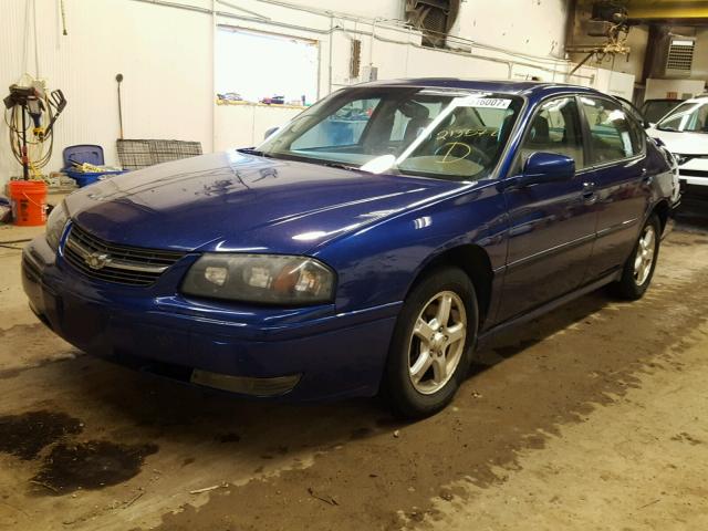 2G1WH52K359213576 - 2005 CHEVROLET IMPALA LS BLUE photo 2