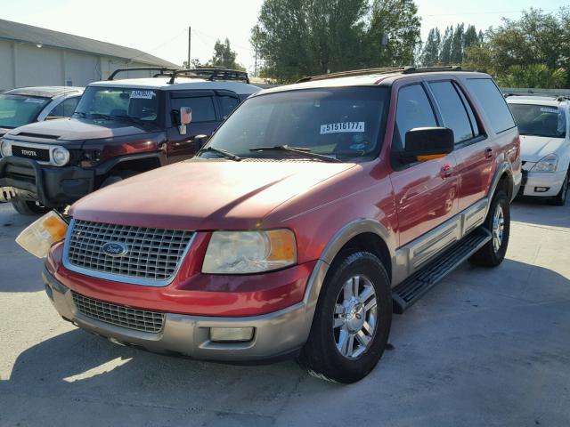 1FMEU17W83LA71777 - 2003 FORD EXPEDITION RED photo 2
