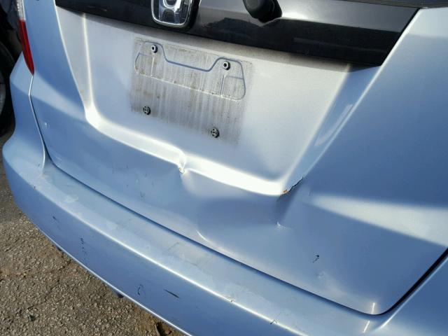 JHMGE88469S071600 - 2009 HONDA FIT SPORT BLUE photo 9