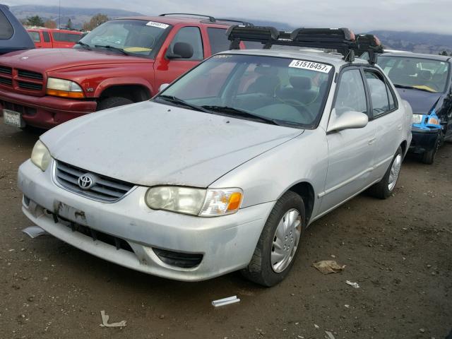 1NXBR12E91Z531152 - 2001 TOYOTA COROLLA CE SILVER photo 2