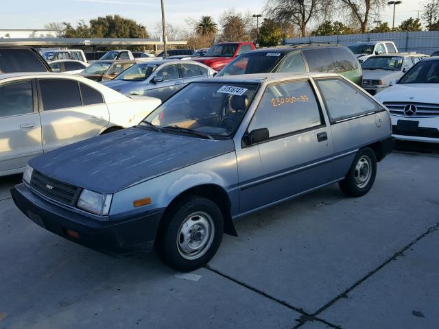 JB3BA24KXHU028150 - 1987 DODGE COLT E BLUE photo 2