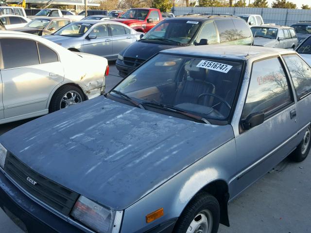 JB3BA24KXHU028150 - 1987 DODGE COLT E BLUE photo 9