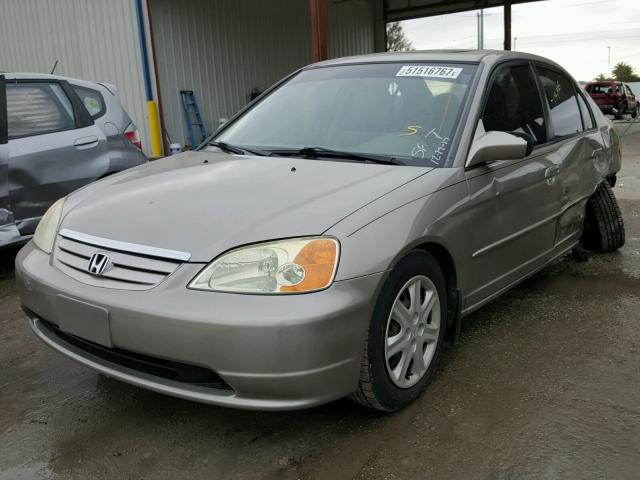 2HGES26813H569854 - 2003 HONDA CIVIC EX ოქროსფერი ფოტო 2