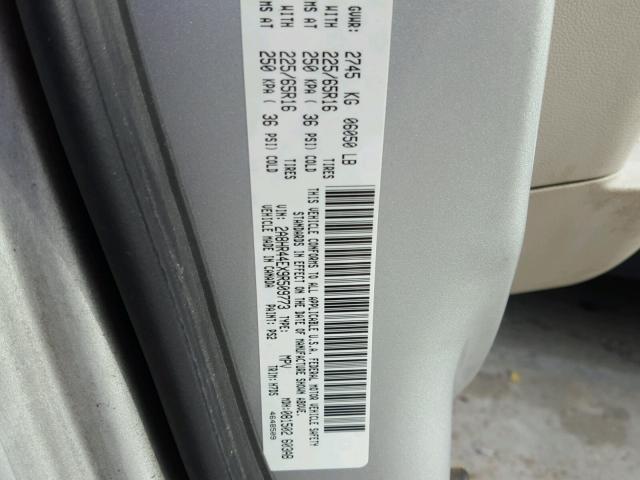 2A8HR44EX9R509773 - 2009 CHRYSLER TOWN & COU Gümüş foto 10