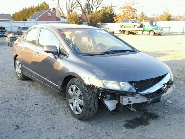 2HGFA1F58AH513480 - 2010 HONDA CIVIC LX GRAY photo 1