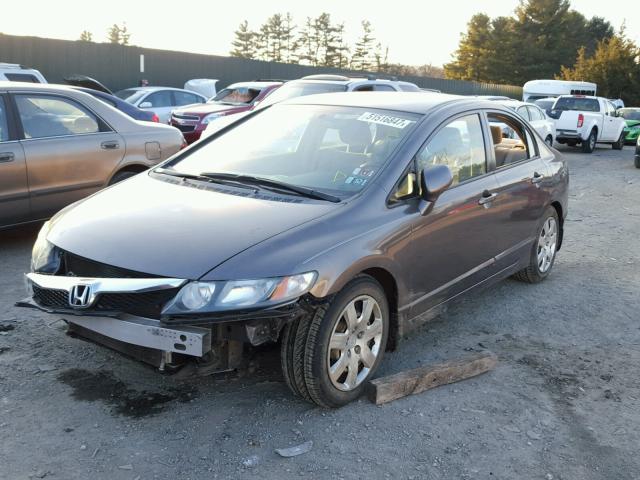 2HGFA1F58AH513480 - 2010 HONDA CIVIC LX GRAY photo 2